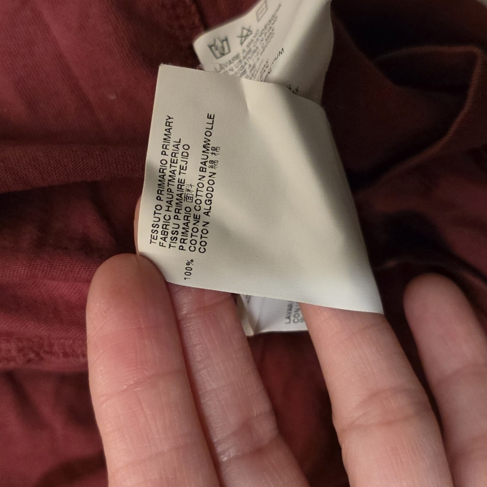 Maison Margiela Aids Awareness T Shirt V Neck Burgundy Size L - Picture 7 of 10
